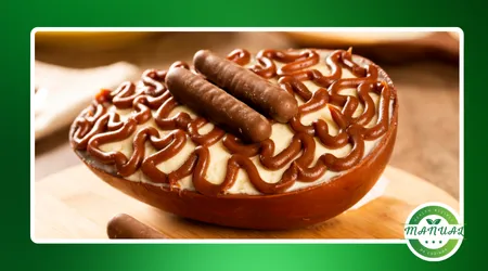 Ovo de colher com bolo de cenoura e brigadeiro, uma combinação perfeita!
