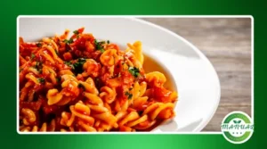 Macarrão com creme de batata no estilo italiano