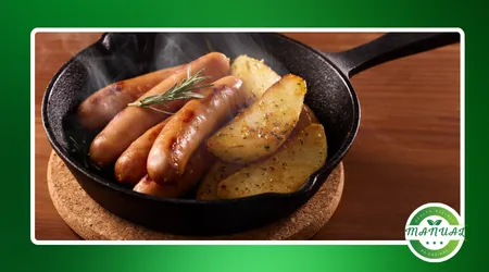 O passo a passo para fazer a linguiça com batata assada no forno