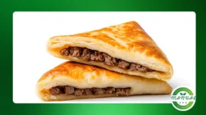 Uma receita de salgado frito: pastelzinho recheado com carne