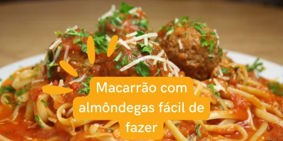 Macarrão com almôndegas fácil de fazer 