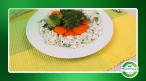 Receita de arroz com brócolis e cenoura refogados