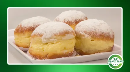 sonho recheado com creme