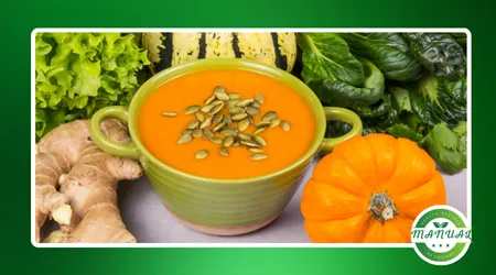 Sopa detox de abóbora com gengibre