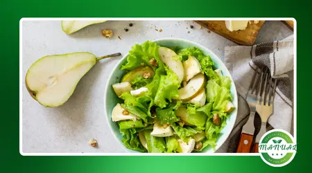 Salada natalina de folhas verdes