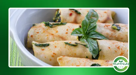 Panqueca proteica de grão-de-bico com ervas