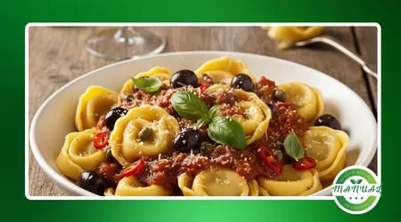 Capeletti de carne à puttanesca