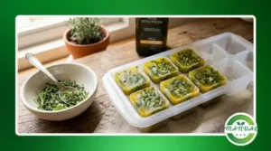 Como usar ervas aromáticas no congelamento de cubos de gelo de tempero