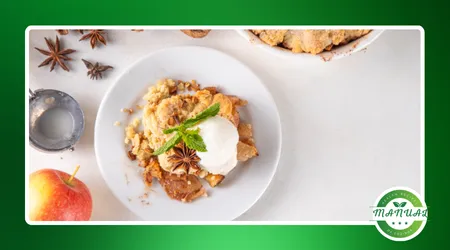 Banana bread cobbler sobremesa quente com streusel