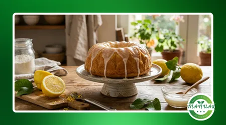 Bolo de limão siciliano com glaze