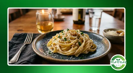 Pasta cremosa de alho assado e parmesão para jantar especial