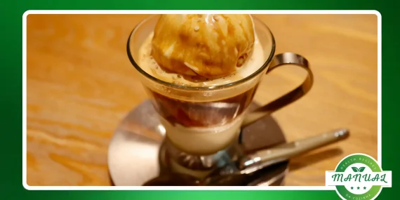 Affogato italiano tradicional sobremesa simples e sofisticada
