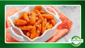 Cenoura glaceada com mel e tomilho para almoços especiais