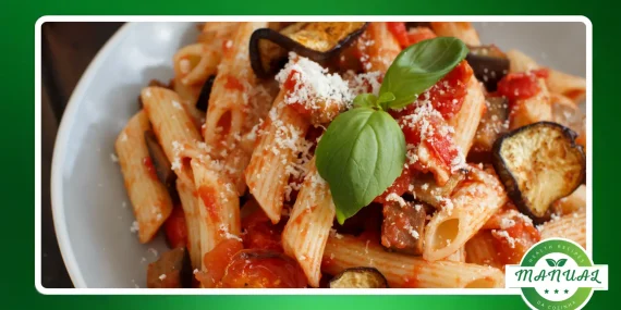 Pasta alla Norma tradicional receita siciliana com berinjela