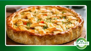 Torta salgada de legumes com massa de aveia