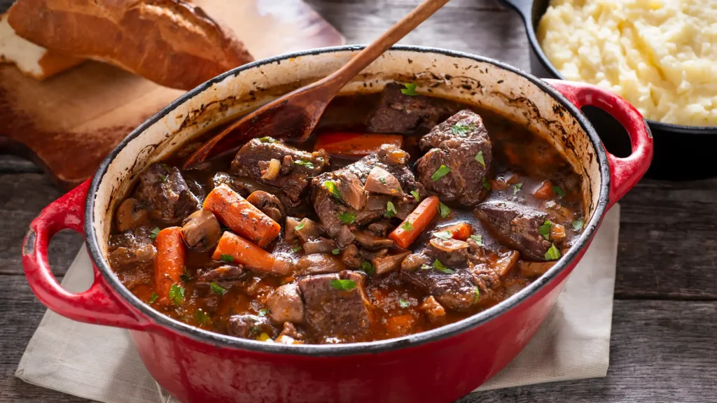 Boeuf bourguignon na pressão