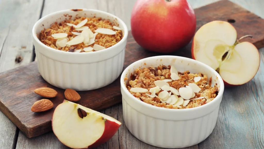 Crumble de maçã com especiarias