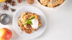 Crumble de maçã com especiarias