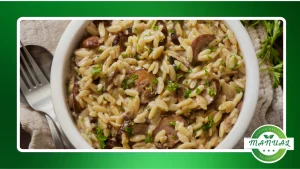 Orzo cremoso com cogumelos receita prática para dias frios