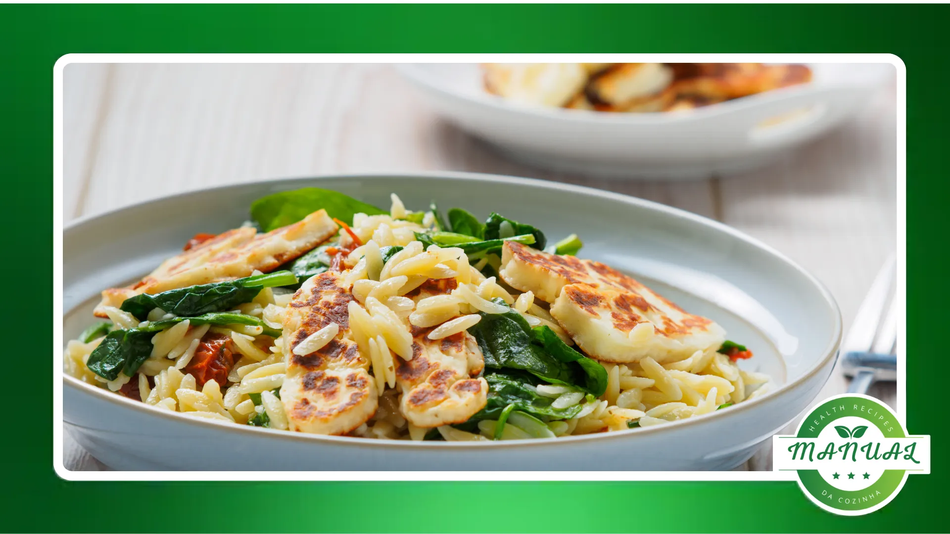 Orzo cremoso com cogumelos