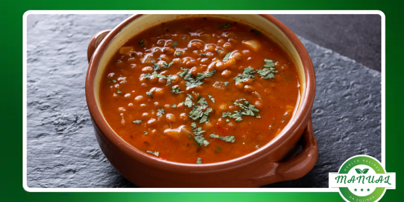 Sopa proteica de lentilha vermelha para aquecer com saúde